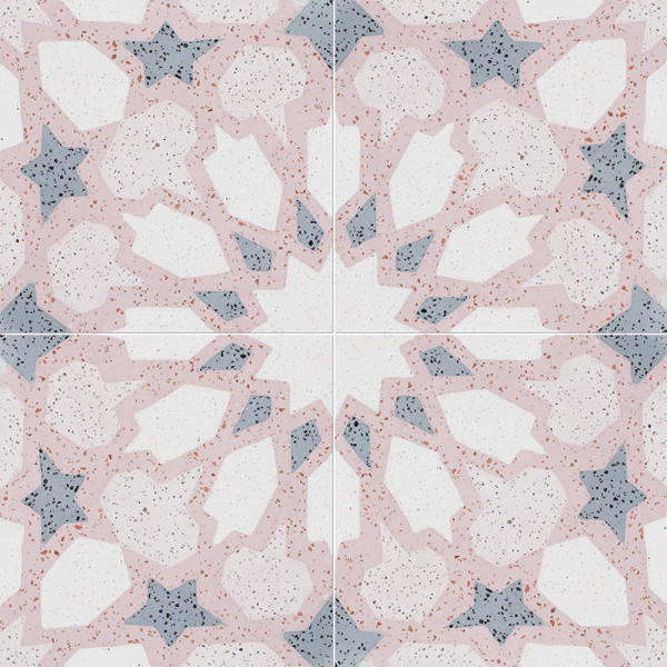 Arietta Honed Pink Cement Tile