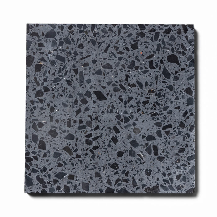 BLACK HONED BIG CHIP SCURO TERRAZZO 40,6X40,6X1,8
