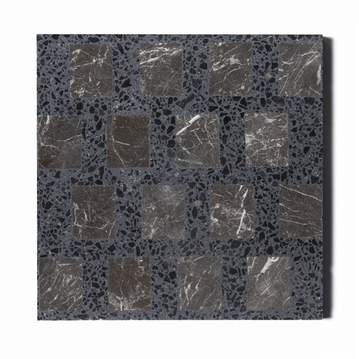 IRIS BLACK HONED 60X75 MM SCURO TERRAZZO 40,6X40,6X1,8