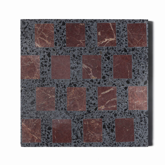 RED BORDEUX HONED 60X75 MM SCURO TERRAZZO 40,6X40,6X1,8