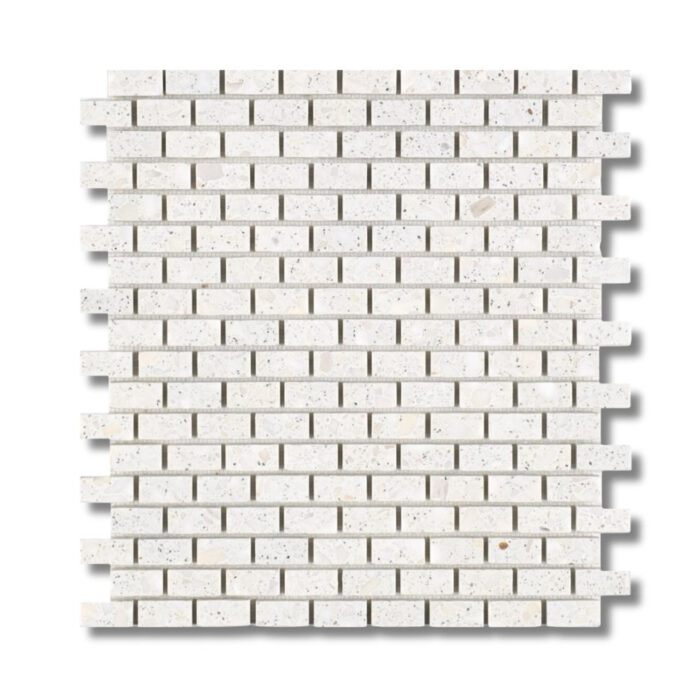 Bianco Tumbled Terrazzo 1,5x3 cm Mosaic