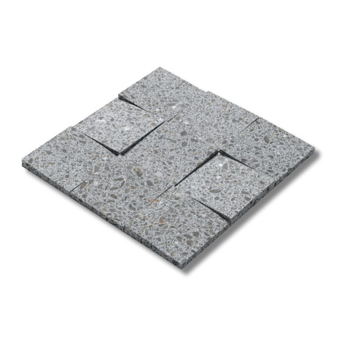 Grigio Honed Terrazzo 3d Mosaic