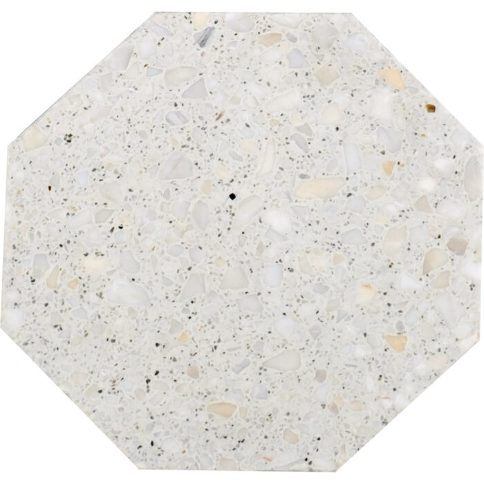 Bianco Tumbled Terrazzo Hexagon 160x160x10 mm