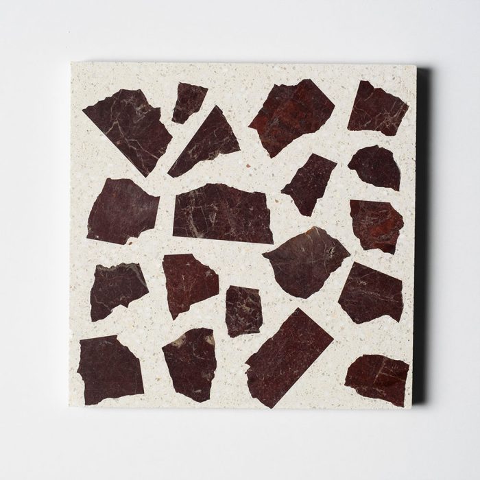AEGEAN RED HONED LARGE PALLEDIAN LIGHT TERRAZZO 40,6X40,6X1,8